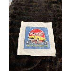 VTG Coca Cola Plate Crusin' with Coke 1998 banner flag 13x13